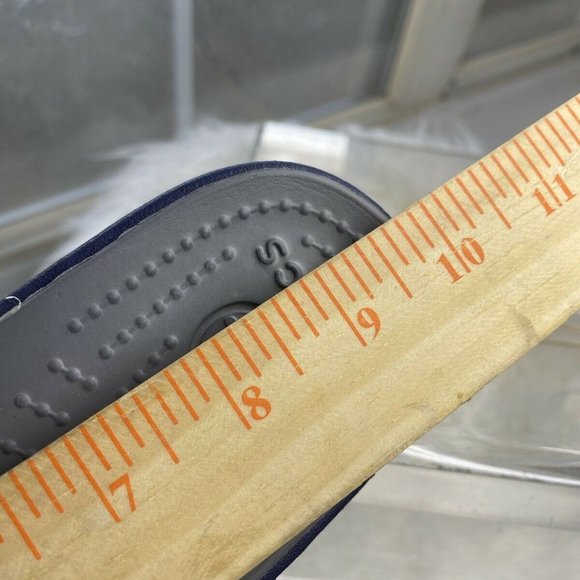 Crocs Sanrah Circle Wedge Blue Thong Sandal 8 - Picture 5 of 5